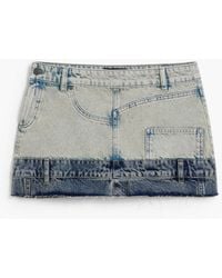 Desigual - Double-Waist Mini Skirt, Cotton - Lyst