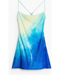 Desigual - Short Dress With Crossed Straps, Polyester - Lyst
