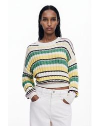 Desigual - Colorful Striped Sweater, Cotton - Lyst