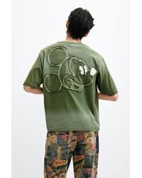 Desigual - Camiseta Disney Estampada, Hombre, Algodon, Verde - Lyst