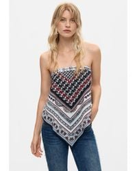Desigual - Printed Triangular Scarf, Viscose - Lyst
