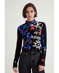 Desigual - Life Is Awesome Ribbed T-Shirt, Cotton - Lyst