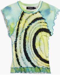 Desigual - Short-Sleeve T-Shirt With Circles, Viscose - Lyst