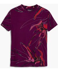 Desigual - Abstract Floral T-Shirt, Viscose - Lyst
