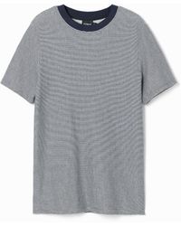 Desigual - Striped T-Shirt With Details - Lyst