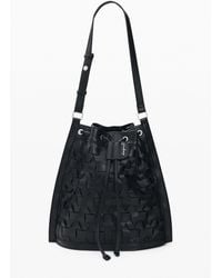 Desigual - Geflochtener Rucksack, Damen, Polyurethan, Schwarz - Lyst