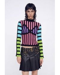 Desigual - María Escoté Pleated Mini Skirt, Polyurethane - Lyst