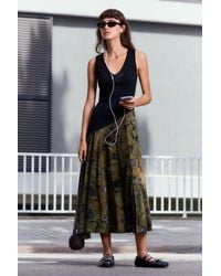 Desigual - Midi Dress Combined Flocked - Lyst