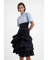 Desigual - Stella Jean Ruffled Draped Skirt, Cotton - Lyst