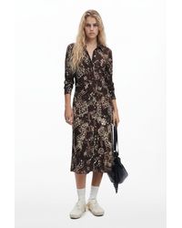Desigual - Snake Shirt Dress, Viscose - Lyst