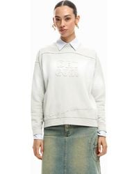 Desigual - Gradient Logo Sweatshirt, Cotton - Lyst