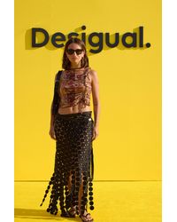 Desigual - Printed Sleeveless T-Shirt, Polyester - Lyst