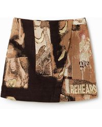Desigual - Arty Jacquard Mini Skirt - Lyst