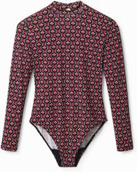 Desigual - Retro Geometric Print Body, Polyester - Lyst