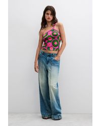 Desigual - Asymmetric Vintage Print Top, Cotton - Lyst