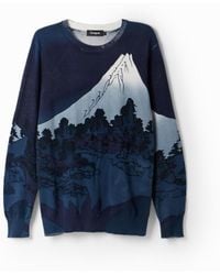 Desigual - Fine Landscape Pullover, Cotton - Lyst