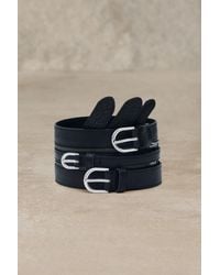 Desigual - Triple Belt Leather Studio Waistband, Cow Leather - Lyst