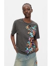 Desigual - Tiger T-Shirt 100% Cotton, Cotton - Lyst
