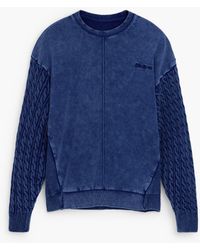 Desigual - Sweatshirt With Braided Sleeves, Cotton - Lyst