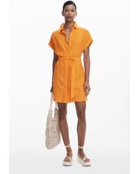 Desigual - Hemdkleid Mit Lochmuster Am Saum - Lyst