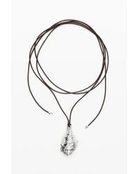 Desigual - Pendentif Cordon Coquillage Argent Zalio - Lyst