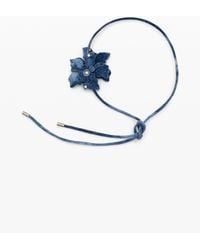 Desigual - Denim Flower Belt 100% Cotton - Lyst