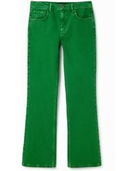 Desigual - Plain Flare Jeans, Cotton - Lyst