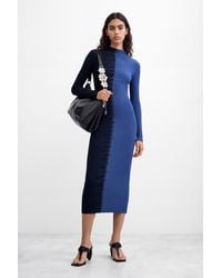 Desigual - Long-Sleeved Knit Dress - Lyst