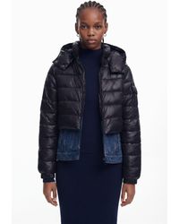 Desigual - Combined Short Padded Coat - Lyst