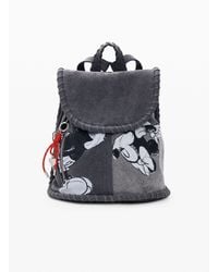 Desigual - Medium Denim Backpack Mickey Mouse - Lyst