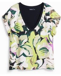 Desigual - Tropical Short-Sleeve T-Shirt, Viscose - Lyst