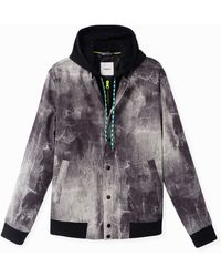 Desigual - Sport Jacket With Detachable Plush Piece - Lyst
