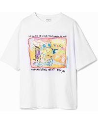 Desigual - Fauv Knit T-Shirt, Cotton - Lyst