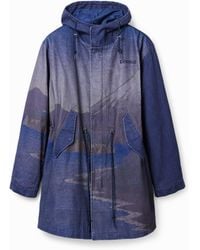 Desigual - Detachable Padded Parka, Cotton - Lyst