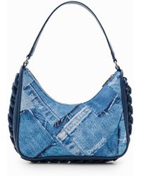 Desigual - Small Denim Patchwork Bag, Polyester - Lyst