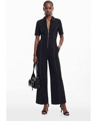 Desigual - Long Jumpsuit With Topstitching - Lyst