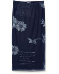Desigual - Tulle Newspaper Midi Skirt, Polyester - Lyst