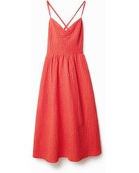 Desigual - A-Line Midi Dress - Lyst
