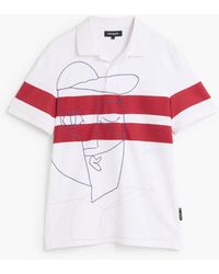 Desigual - Printed Polo T-Shirt, Cotton - Lyst