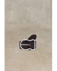 Desigual - Studio Leather Belt With Oval Buckle, Cow Leather - Lyst