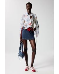 Desigual - Denim Short Skirt - Lyst