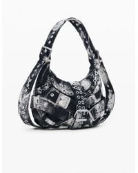 Desigual - Printed Medium Bag With Buckles - Lyst