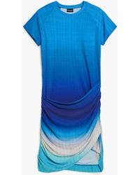 Desigual - Short Dress With Draped Skirt, Polyester - Lyst