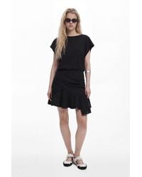 Desigual - Puff-Sleeve Short Dress, Cotton - Lyst