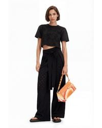 Desigual - Plain Long Trousers, Cotton - Lyst