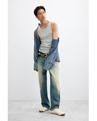 Desigual - Plain Denim Trousers, Cotton - Lyst