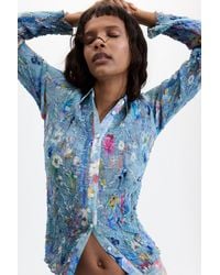 Desigual - Floral Print Shirt, Polyester - Lyst