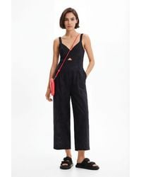 Desigual - Flocked Long Jumpsuit, Cotton - Lyst