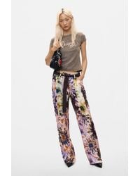 Desigual - Long Printed Trousers, Lyocell - Lyst