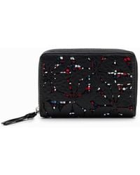 Desigual - Small Die-Cut Floral Wallet, Polyurethane - Lyst